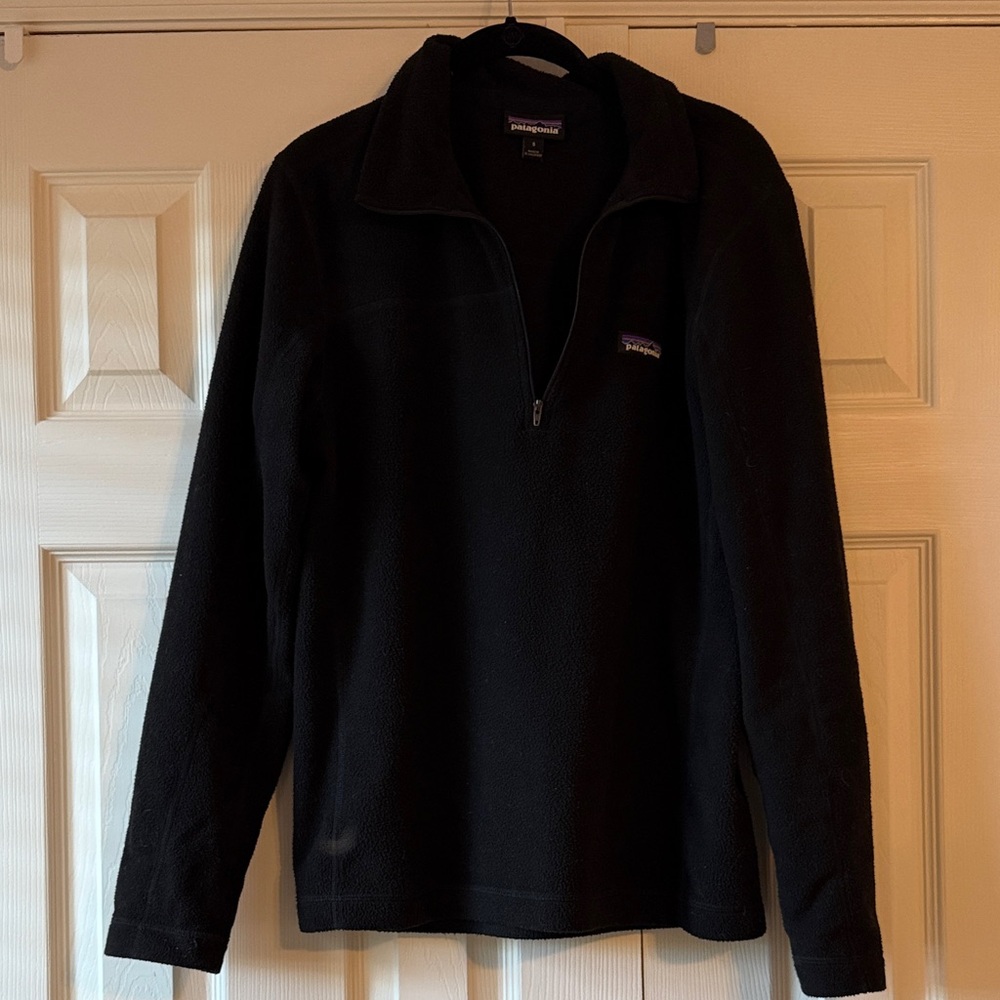 Patagonia Micro D 1/4-Zip Black Fleece Sweater